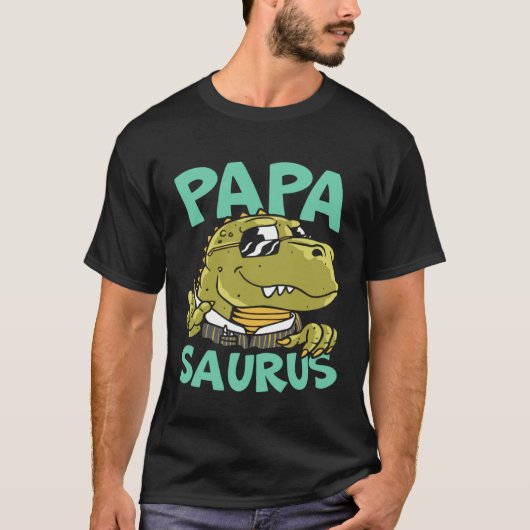 Papasaurus Fathers Day Papa Best Dad Ever Fatherho T-shirt (Voorkant)