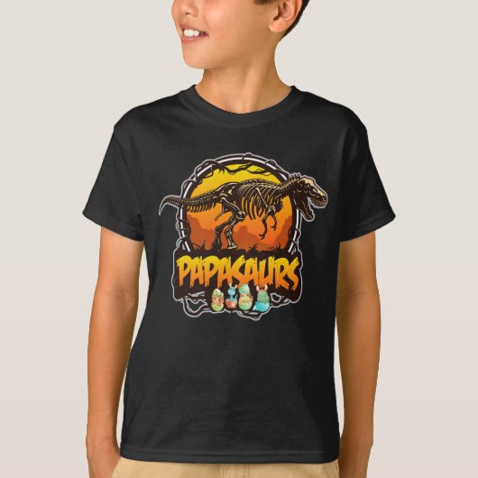 Papasaurus Funny T Rex Dinosaur Papa saurus T-shirt (Voorkant)