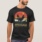 Papasaurus - Retro T-shirt (Voorkant)