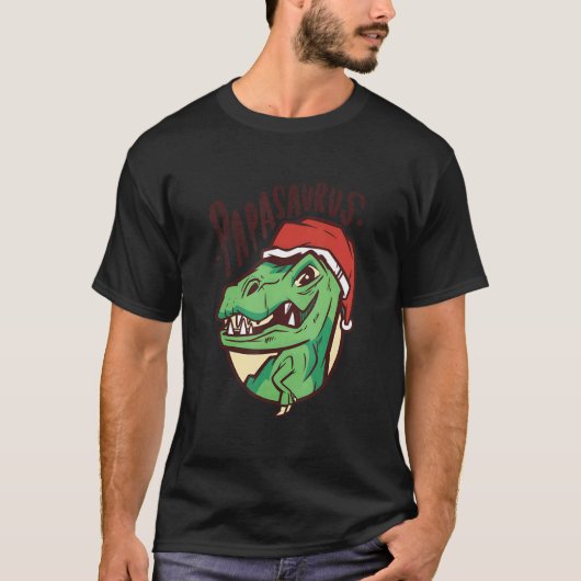 Papasaurus Rex Dinosaur Papa Saurus Family Matchin T-shirt (Voorkant)