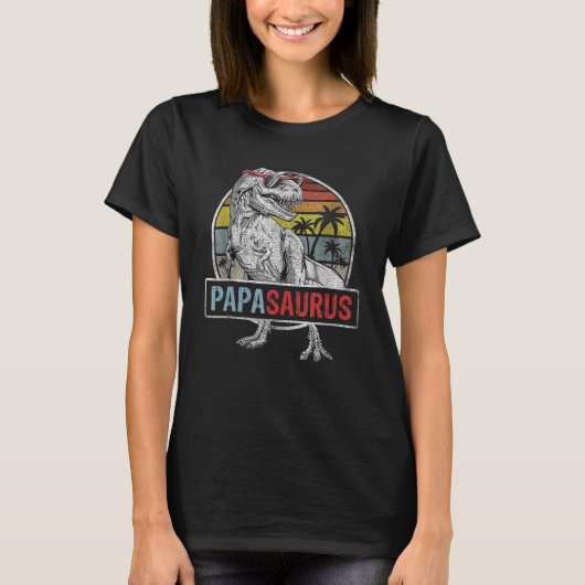 Papasaurus  Rex Dinosaur Papa saurus Family T-shirt (Voorkant)