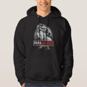Papasaurus Rex Dinosaur Papa Saurus vaders Fami Hoodie (Voorkant)