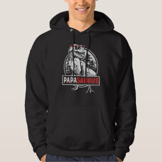 Papasaurus Rex Dinosaur Papa Saurus vaders Fami Hoodie