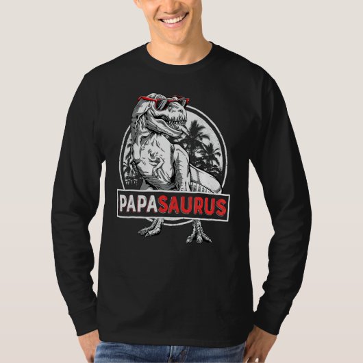 Papasaurus Rex Dinosaur Papa Saurus vaders Fami T-shirt (Voorkant)