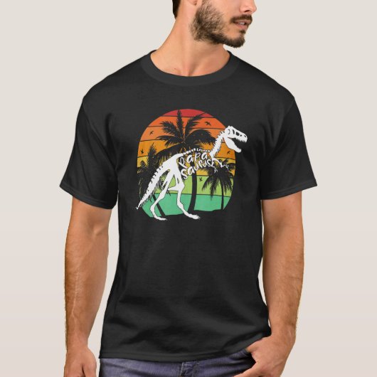 Papasaurus Rex Papa Dinosaur Rex Papa Saurus T-shirt (Voorkant)