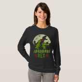 Papasaurus Rex T Rex Dinosaur Funny Vaderdag T-shirt (Voorkant volledig)