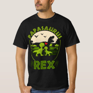 Papasaurus Rex Vaderdag Birthday Funny Cool T-shirt