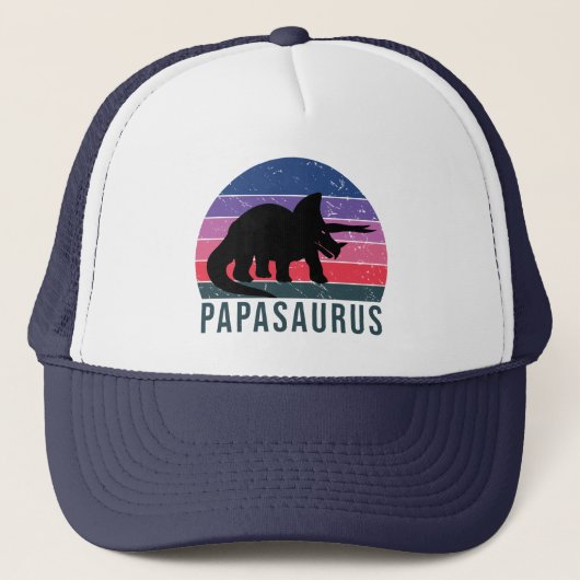 Papasaurus Styracosaurus Dinosaur Father Gift Trucker Pet (Voorkant)