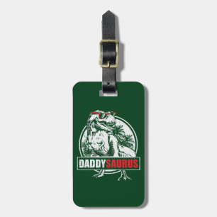 PapaSaurus T-rex Dinosaur Funny Fathers Day Bagagelabel