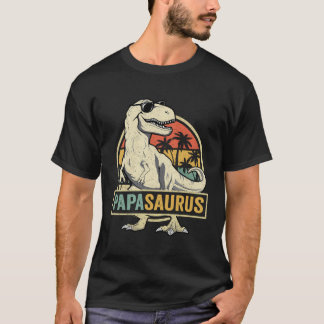 Papasaurus T Rex Dinosaur Papa Saurus T-shirt