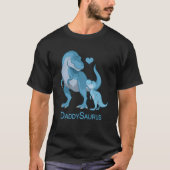 PapaSaurus T-Rex en Baby Boy Dinosaurs T-shirt (Voorkant)