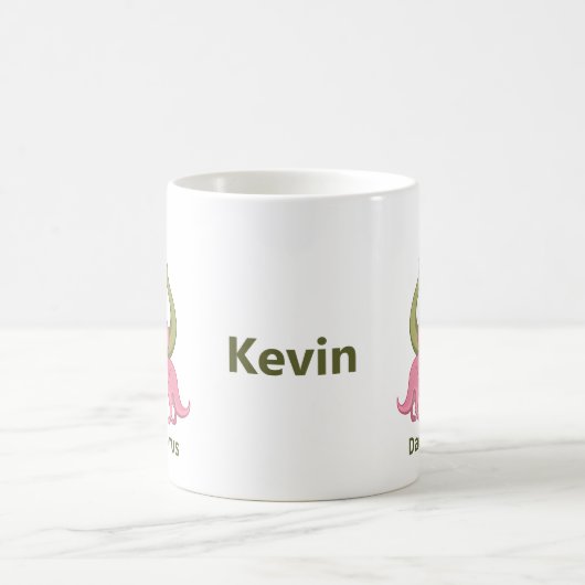 PapaSaurus T-Rex en Baby Girl Dinosaurs Koffiemok (Center)