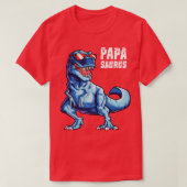 Papasaurus T rex Papa Saurus Dinosaur Mannen Pap D T-shirt (Design voorkant)