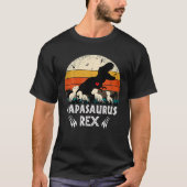 Papasaurus TRex Papa Saurus Dinosaur vaderdag T-shirt (Voorkant)