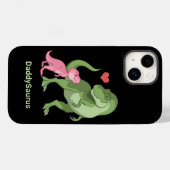 PapaSaurus Tyranosaurus Rex & Baby Girl Dino Case-Mate iPhone Case (Achterkant (horizontaal))