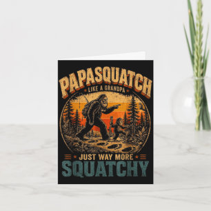 Papasquatch als een grappige bigfoot-liefhebbende  kaart