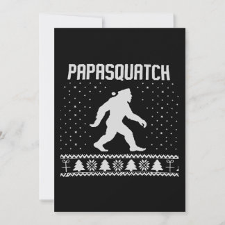 Papasquatch Bigfoot Lelijke Kerstman Vader Kerstmi Kaart