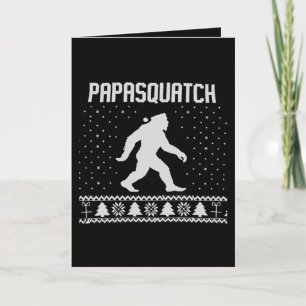 Papasquatch Bigfoot Lelijke Kerstman Vader Kerstmi Kaart