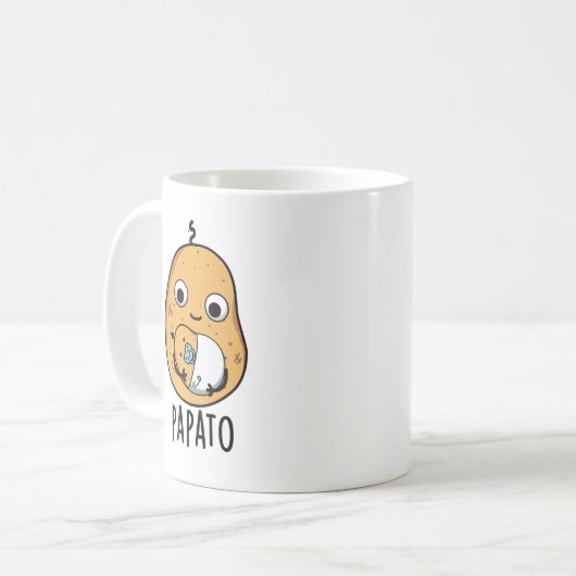 Papato Funny Potato Pun Koffiemok (Voorkant links)