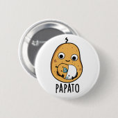 Papato Funny Potato Pun Ronde Button 5,7 Cm (Voorkant /achterkant)
