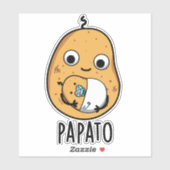 Papato Funny Potato Pun Sticker (Vel)