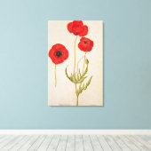 Papavar rhoeas, c.1568 canvas afdruk (Insitu (Houten vloer))