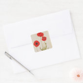 Papavar rhoeas, c.1568 vierkante sticker (Envelop)