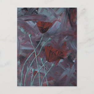 papaver abstract briefkaart