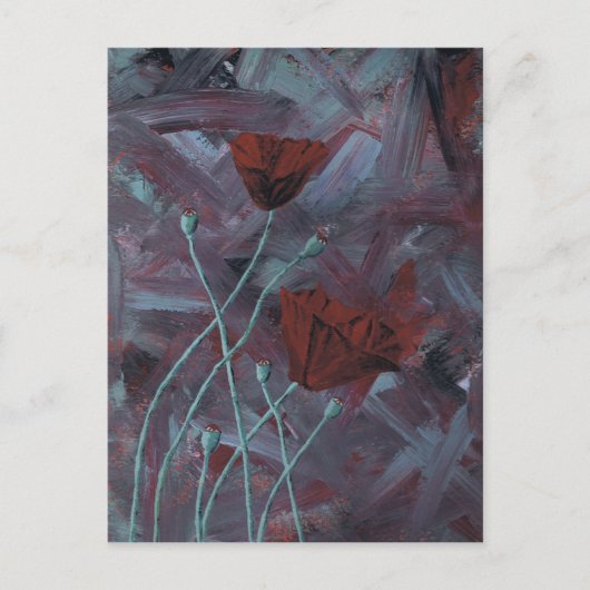 papaver abstract briefkaart (Voorkant)