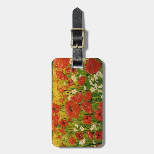 papaver bagagelabel (Voorkant verticaal)