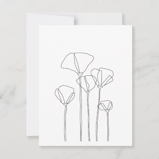 papaver bedankkaart (Voorkant)