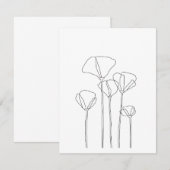 papaver bedankkaart (Voorkant / Achterkant)