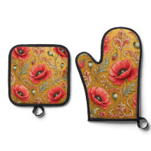 Papaver bloem gouden ontwerp