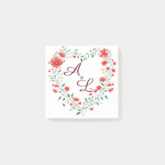 Papaver Bloem Liefdeskaart Post-it® Notes