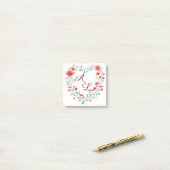 Papaver Bloem Liefdeskaart Post-it® Notes (Op bureau)