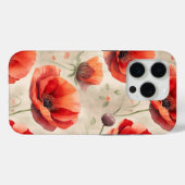 Papaver bloem pastel patroon Case-Mate iPhone case (Achterkant (horizontaal))