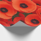 Papaver bloem patroon cadeaupapier (Hoek)