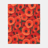 Papaver bloem patroon fleece deken (Voorkant)