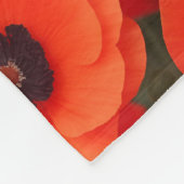 Papaver bloem patroon fleece deken (Hoek)