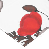 Papaver bloem patroon lange tafelloper (Hoek)