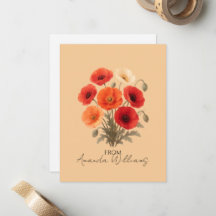 Papaver Bloemen Briefpapier, Persoonlijke Bloemen