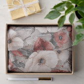  papaver bloemen en vlinder ontkoppeling tissuepapier (Geschenk)