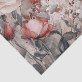  papaver bloemen en vlinder ontkoppeling tissuepapier (Detail)