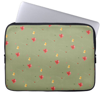 Papaver bloemen naadloos patroon laptop sleeve