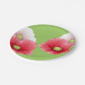 papaver bloemen papieren bordje (Gekanteld)