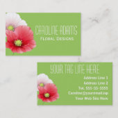  papaver bloemen visitekaartje (Voorkant / Achterkant)