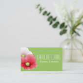  papaver bloemen visitekaartje (Staand voorkant)