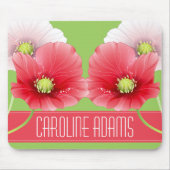  papaver bloemenmonogram muismat (Voorkant)