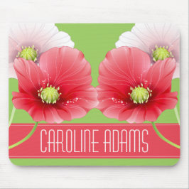 papaver bloemenmonogram muismat