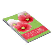  papaver bloemenmonogram notitieboek (Rechterzijde)